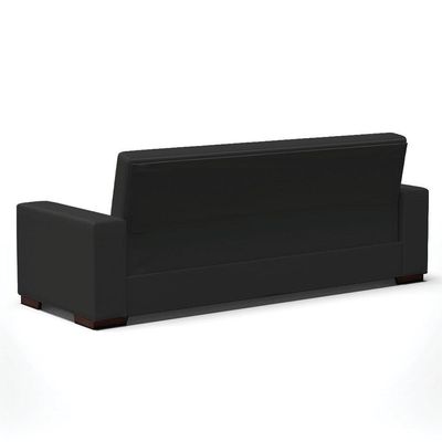Sofá Cama 02 Lugares Lisboa Corino - D'Rossi Cor Preto