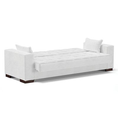 Sofá Cama 02 Lugares Lisboa Corano - D'Rossi Cor Branco