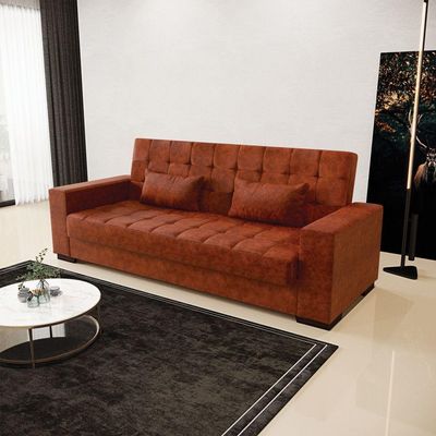 Sofá Cama 02 Lugares Lisboa Corano - D'Rossi Cor Nozes