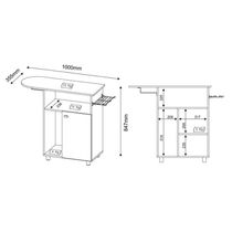 Tábua De Passar Roupa Com Armário 1 Porta Cr30008 Branca