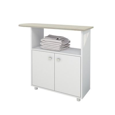 Tábua De Passar Roupa Com Armário 2 Portas Cr30011 Branca
