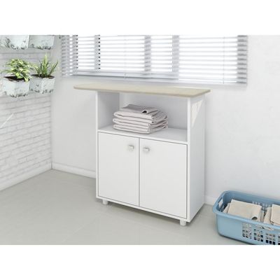 Tábua De Passar Roupa Com Armário 2 Portas Cr30011 Branca