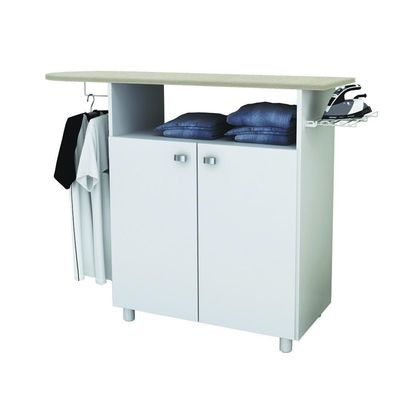 Tábua De Passar Roupa Com Armário 2 Portas Cr30007 Branca