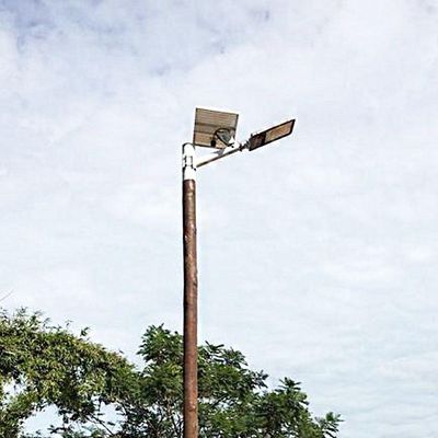 Suporte Luminaria Solar Barra Poste Kit 10 Und Aço Rua