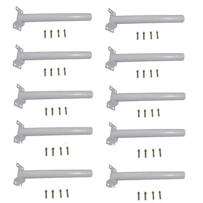 Suporte Luminaria Solar Barra Poste Kit 10 Und Aço Rua