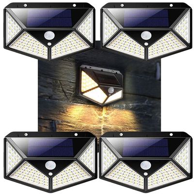 Luminaria Solar Sensor Movimento Automatico 100 Leds 3