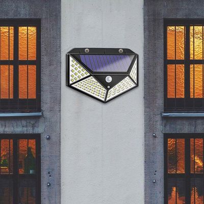 Luminaria Solar Sensor Detecta Presença 100 Led 3 Funçoes