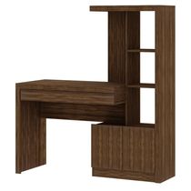 Escrivaninha Estante Com 2 Portas E Gaveta Cr25040 Nogal