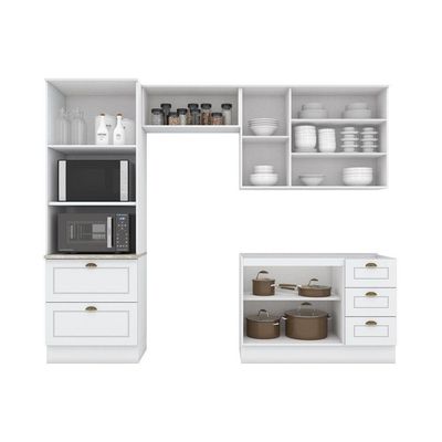 Cozinha Compacta 4 Peças Com Torre Quente Nova York Branco