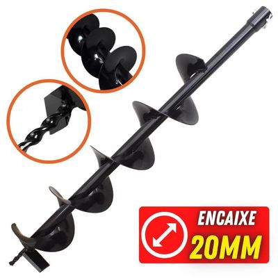 Broca Para Perfurador De Solo 80x12cm Com Encaixe De 20mm