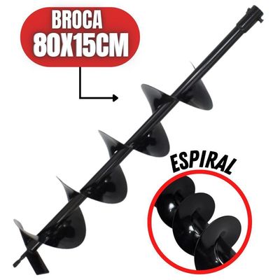 Broca Universal 80x15cm Em Aço Especial Carbono