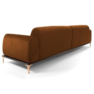 Sofá 245cm 4 Lugares Chaise Esquerdo Pés Gold B-262 Telha