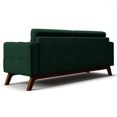 Sofá 300 Cm 4 Lugares Sandero B-303 Veludo Verde - Domi