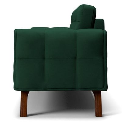 Sofá 300 Cm 4 Lugares Sandero B-303 Veludo Verde - Domi