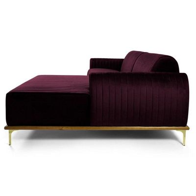 Sofá 300cm 5 Lugares Com Chaise DireitoMolino B-292 Veludo