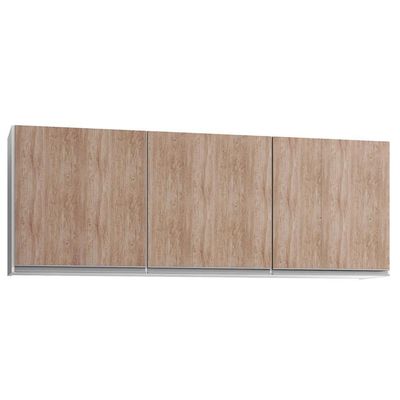 Armário Aéreo 150Cm 3 Portas Argélia Branco/Castanho