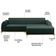 Sofá 230cm 4 Lugares Chaise Direito Pés Gold C-117 Verde