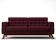 Sofá 210 Cm 3 Lugares Sandero B-278 Veludo Marsala - Domi