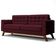Sofá 210 Cm 3 Lugares Sandero B-278 Veludo Marsala - Domi