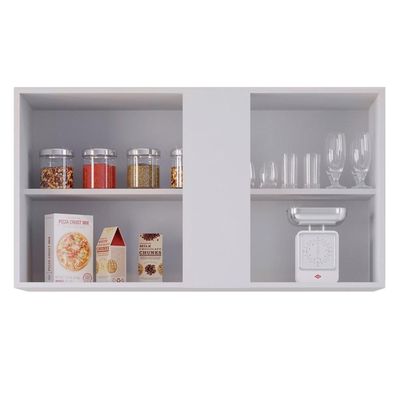 Armário Aéreo 100cm 2 Portas Indiana Branco - Lumil Móveis
