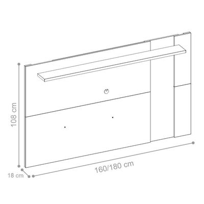 Painel Para Tv Regulável Mills Preto Noce