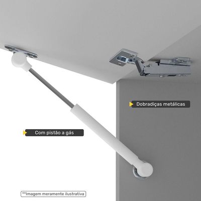 Armário Aéreo Multiuso 60cm 1Porta Basculante Cor Preto