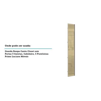 Porta Para Roupeiro Canto 40cm Champagne Bronze