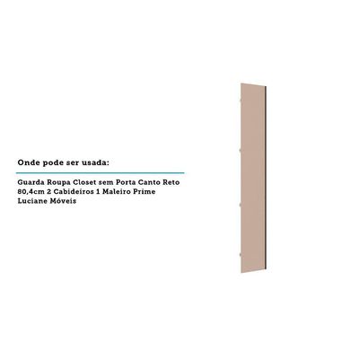 Porta Closet Para Roupeiro De Canto Reto Inox Connect