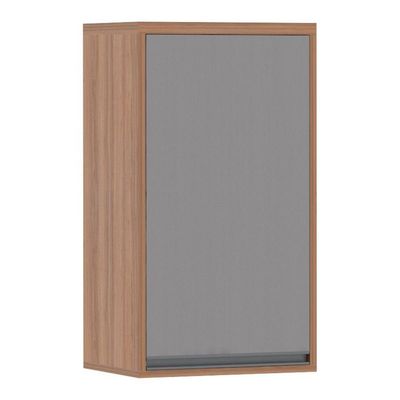 Armário Aéreo 40 Cm 1 Porta 1 Prateleira Vanilla Com Cinza