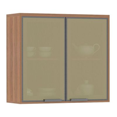 Armário Aéreo 80 Cm 2 Portas 1 Prateleira Isa Vanilla
