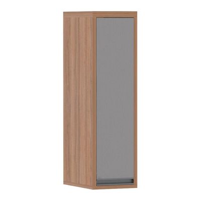 Armário Aéreo 20 Cm 1 Porta 1 Prateleira Vanilla Com Cinza