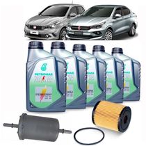 Kit Revisão Troca De Oleo 5w30 Selenia Perform + Filtros Fiat Argo e Cronos 1.8 HGT e Precision 2017 2018 2019 2020 2021