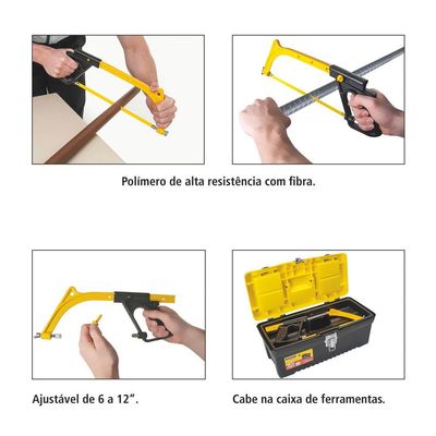 Arco de Serra Regulavel 12" Tramontina Injetado em Polimero Reforçado