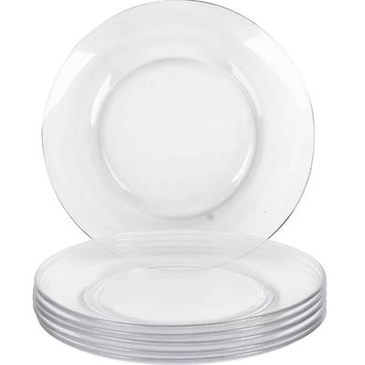 Conjunto de 6 Pratos de Vidro Raso 23cm Astral Duralex