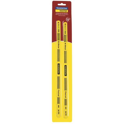 Conjunto de Laminas para Arco de Serra Tramontina  12" com 24 Dentes por Polegada em Aço 2 Peças