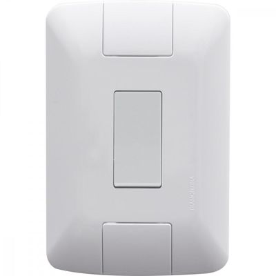 Conjunto 4x2 com 1 Interruptor Paralelo Tramontina Aria  6 A 250 V Branco