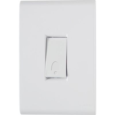 Conjunto 4x2 com 1 Pulsador Campainha Tramontina Liz 10 A 250 V Branco
