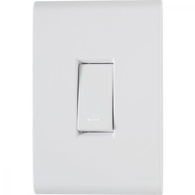 Conjunto 4x2 com 1 Interruptor Simples Tramontina Liz 10 A 250 V Branco