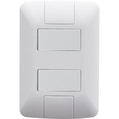 Conjunto 4x2 com 2 Interruptores Simples Tramontina Aria 6 A 250 V Branco