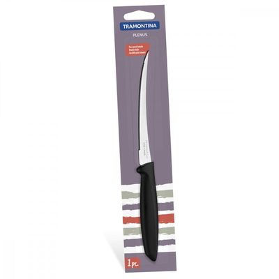 Faca para Tomate Tramontina Plenus com Lamina em Aço Inox e Cabo de Polipropileno Preto 5"