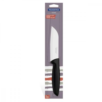 Faca Santoku Tramontina Plenus com Lamina em Aço Inox e Cabo de Polipropileno Preto 5"