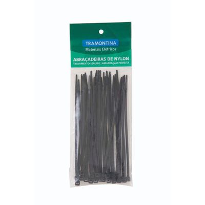 Abraçadeira de Nylon 190x3,4 mm Tramontina Preta