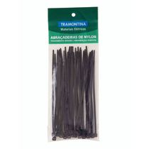 Abraçadeira de Nylon 283x4,8x1,5 mm Tramontina Preta
