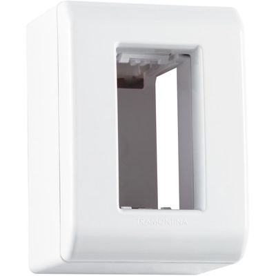 Caixa de Sobrepor 1 Posto Tramontina LizFlex Branca