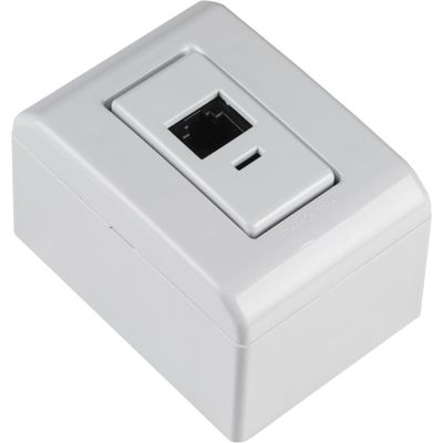Caixa de Sobrepor com 1 Tomada RJ45 Cat.6 Tramontina LizFlex Branca