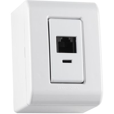 Caixa de Sobrepor com 1 Tomada RJ45 Cat.6 Tramontina LizFlex Branca