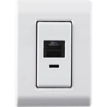 Caixa de Sobrepor com 1 Tomada RJ45 Cat.6 Tramontina LizFlex Branca
