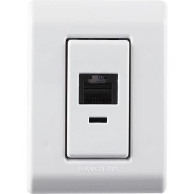 Caixa de Sobrepor com 1 Tomada RJ45 Cat.6 Tramontina LizFlex Branca