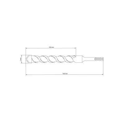 Broca para Concreto 7x160 mm Tramontina em Aço Especial com Encaixe SDS Plus