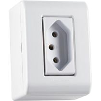 Caixa de Sobrepor 1 Tomada 2P+T 10 A 250 V Tramontina LizFlex Branca